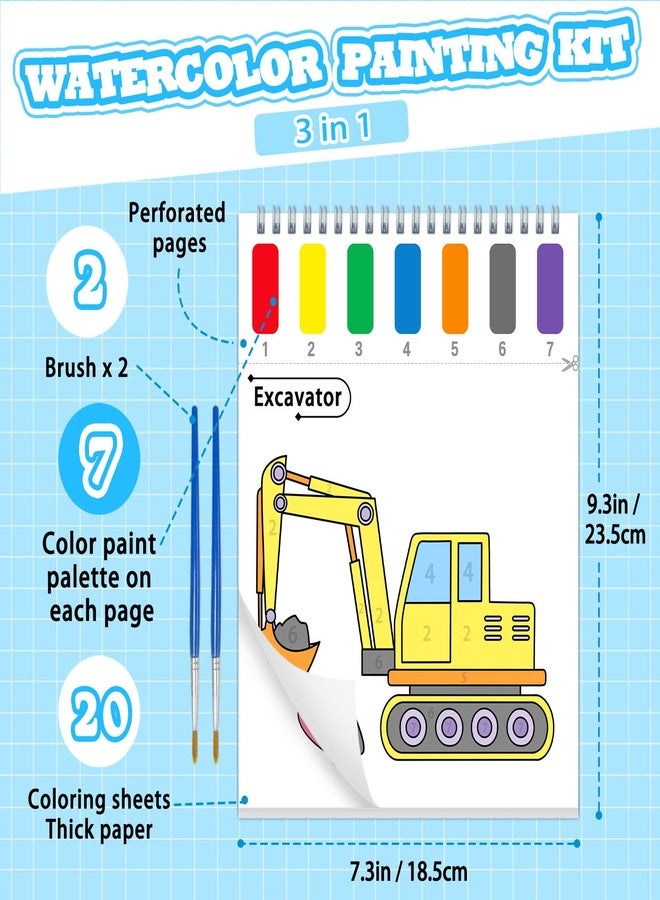 SOCOLER Paint with Water Coloring Books for Toddlers, Traffic Theme Mess Free Watercolor Painting Papers for Kids Water Color Paint Kit Art Craft Birthday Gift for Ages 1-3, 4-8 - Image 5